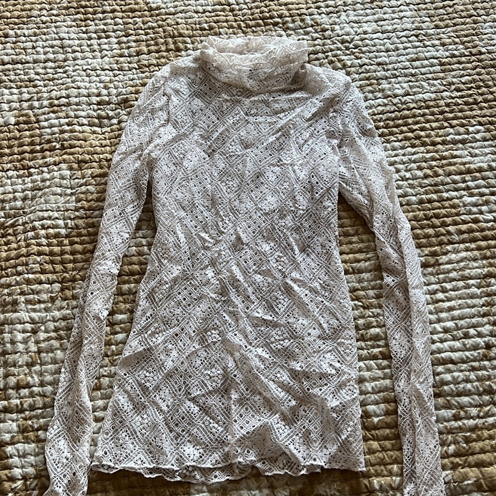 Free people thin lace turtleneck